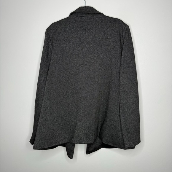 NWT SKIES ARE BLUE Open Front Blazer Dark Gray Black 3X Plus Size - Picture 2 of 5